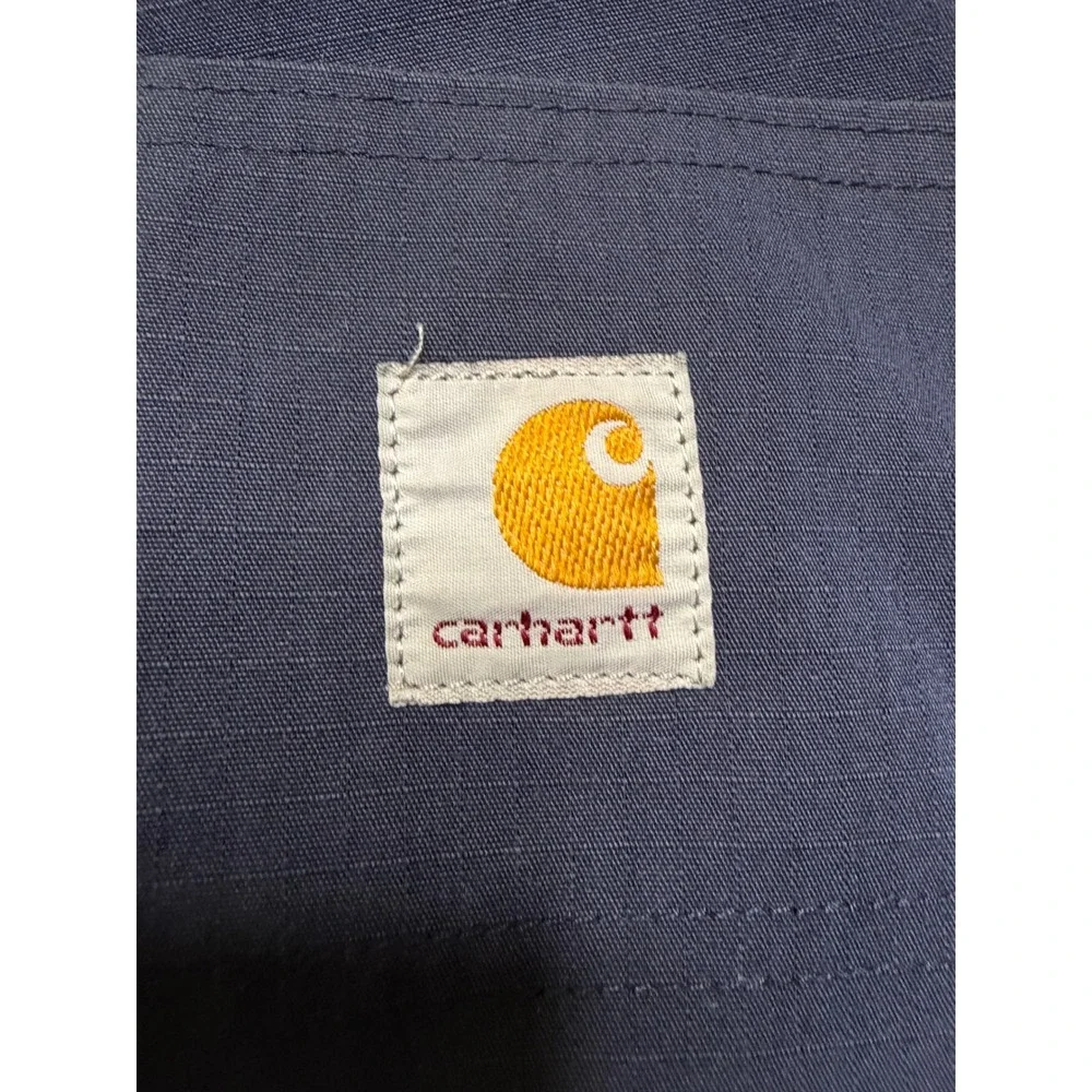 Carhartt Work Pants Women 29x30 Navy Blue Relaxed Fit Ripstop Utility 74533-20